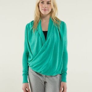 Lululemon Iconic Sweater Wrap Heathered Bali Breeze Small